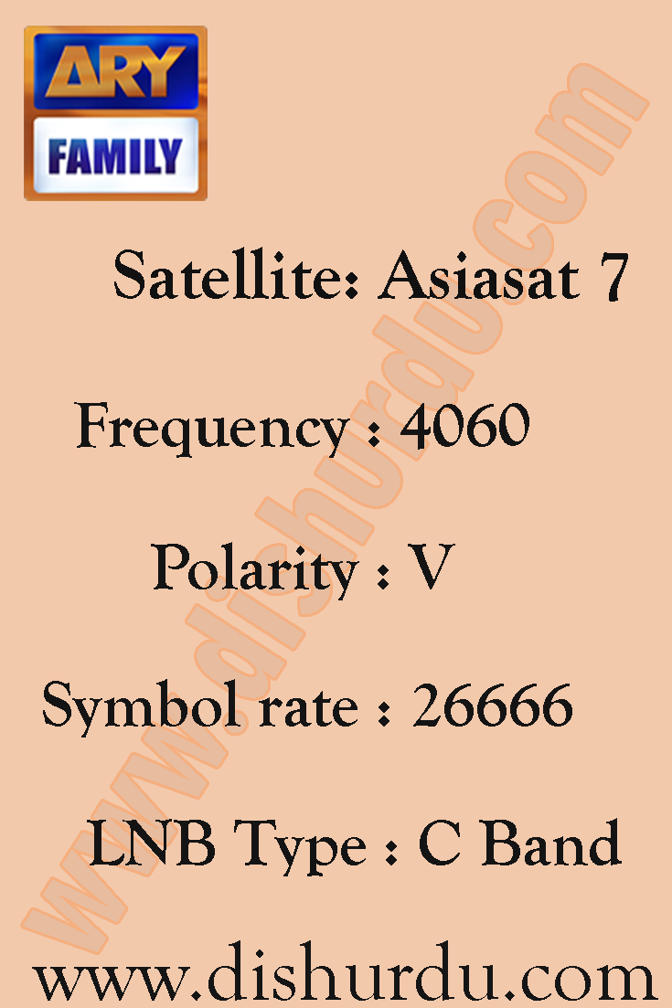 ARY Family TV Frequency